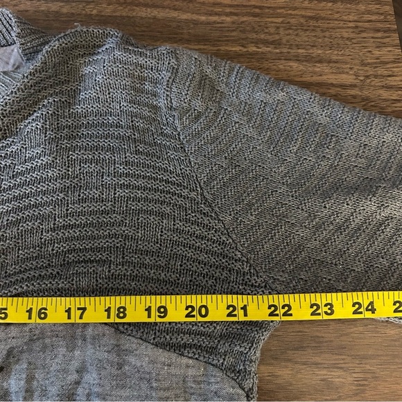 Wool blend tunic top Gray Sweater with Nature Print XL - Picture 5 of 10